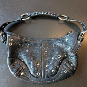 Coach Studded Handbag Black